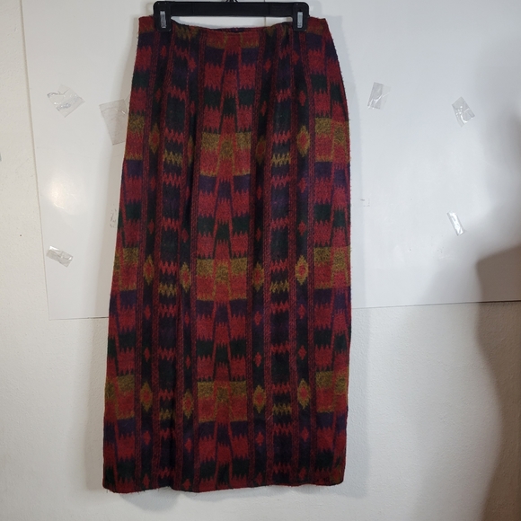 Gabriella's (vintage I think) Long Wrap skirt Made in USA Hook/loop size Med - Picture 1 of 11